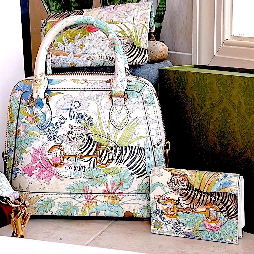 Gucci horsebit tiger Floral Print Women's Bag and wallet - Picture 10 of 16